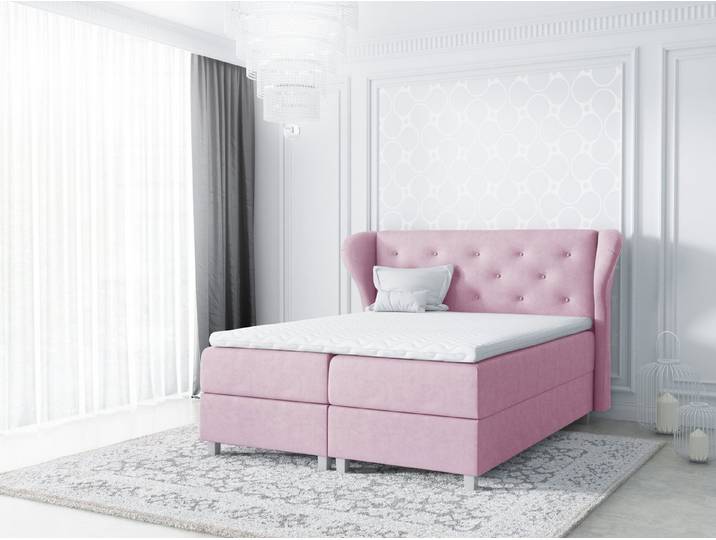 MF Design Boxspringbett Boxspringbett BAKARAT mit Bettkasten und Federautomatik