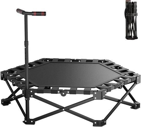 Mini-Trampolin - Fitness-Trampolin - Indoor-Training - Klappbares Design - Tragfähigkeit: 450 lbs - Schwarz