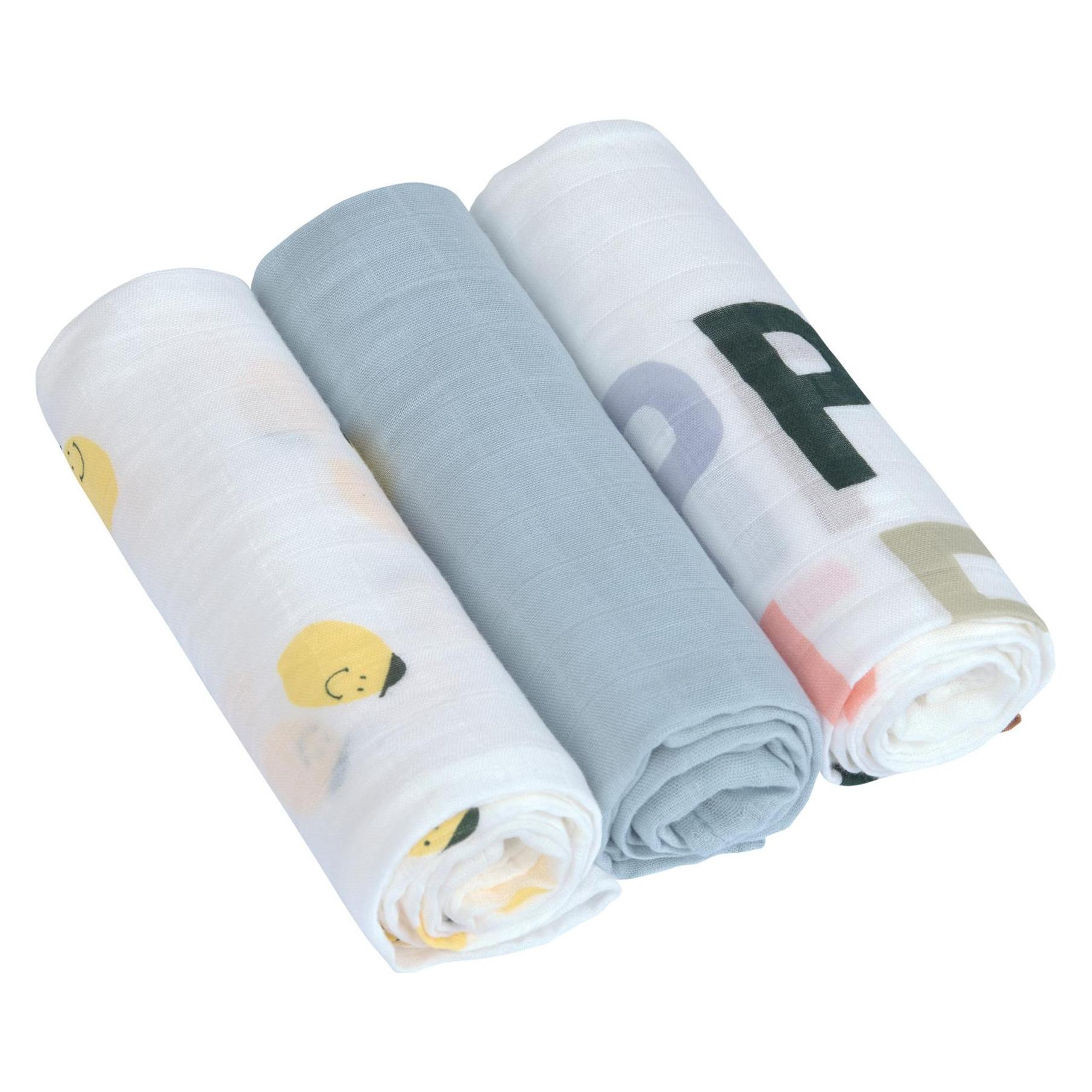 Lässig Mullwindeln & Mulltücher Mulltuch 3er Pack Heavenly Soft Swaddle L (80 x 80 cm) (13120014008)