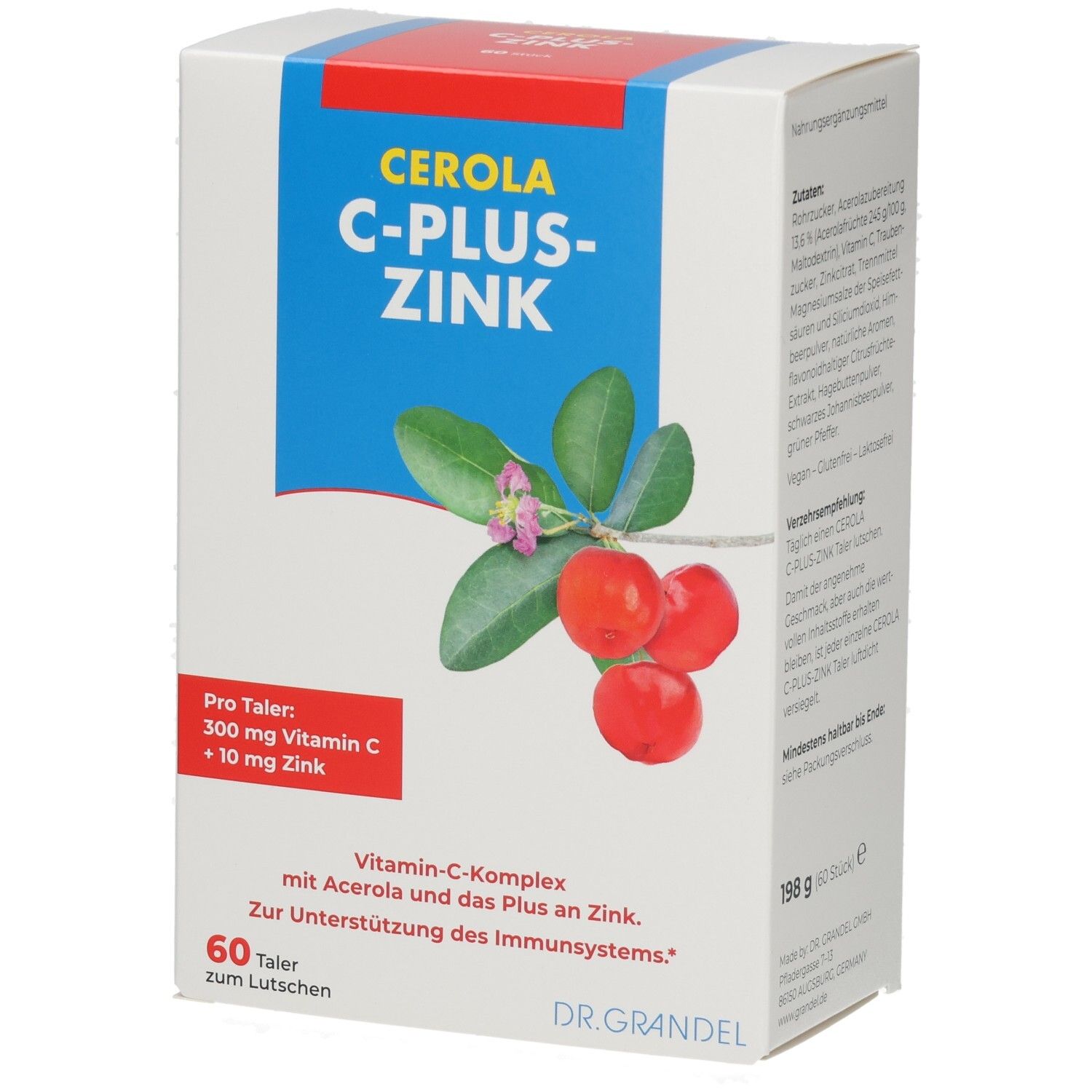 Cerola C plus Zink Taler Grandel 60 St Bonbons
