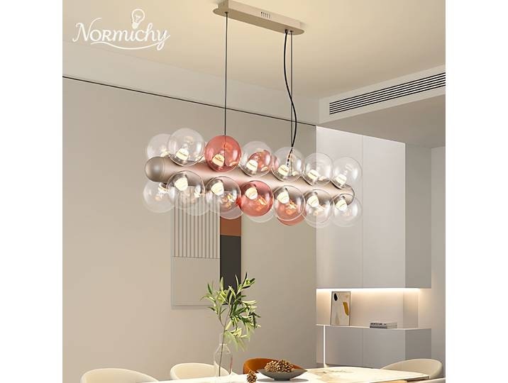 Moderne luxe bulle boule verre lustre concepteur Villa salon salle à manger chambre hôtel haut de gamme LED luminaire