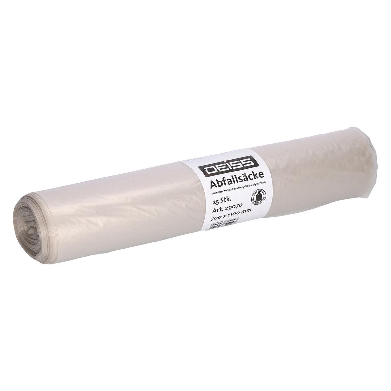 Deiss Müllsack Recycling 120l 25ST transparent (25x, 120 l) (29070)