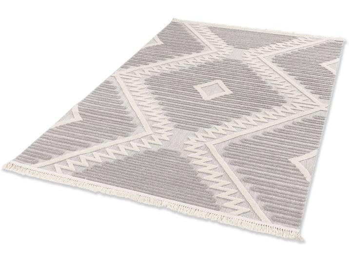 SCHÖNER WOHNEN-Kollektion Summer 6352 rechteckig 6 mm Höhe In- und Outdoor geeignet, Hoch Tief Struktur, Robuster Teppich