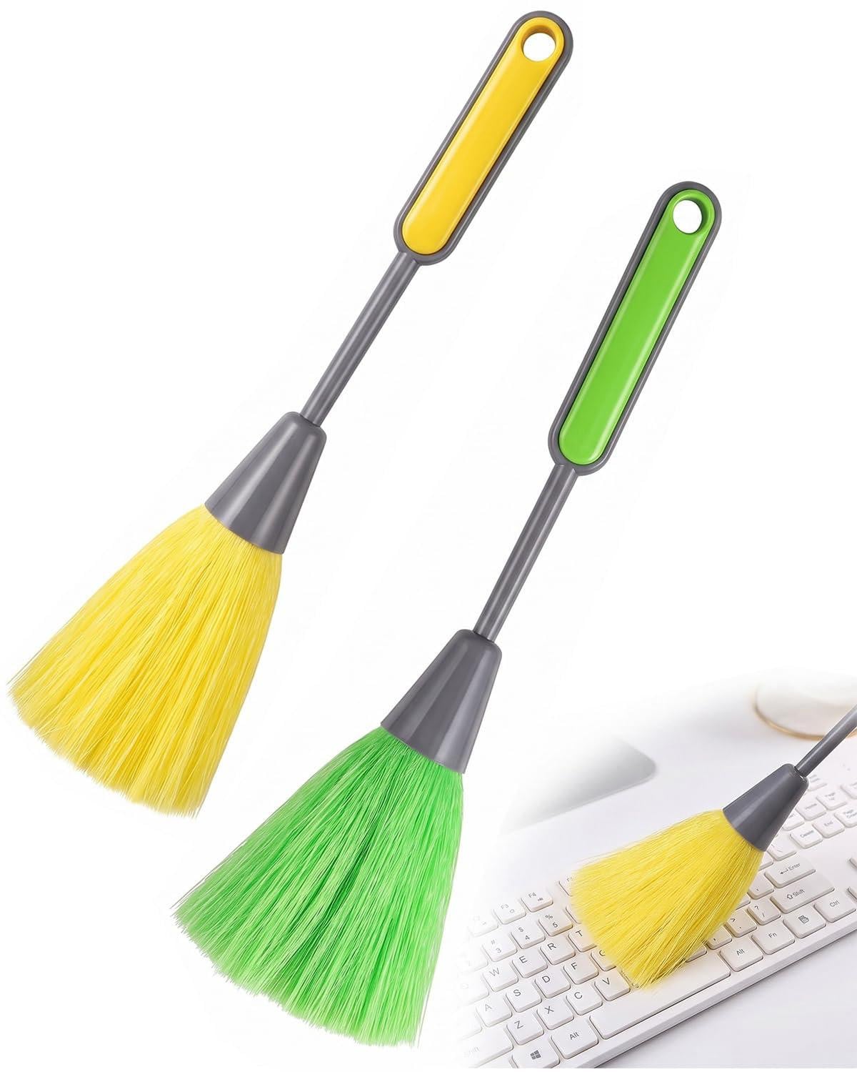 Dripio Stofwisser-set van 2 stuks, microvezel, flexibel en lang, geel/groen