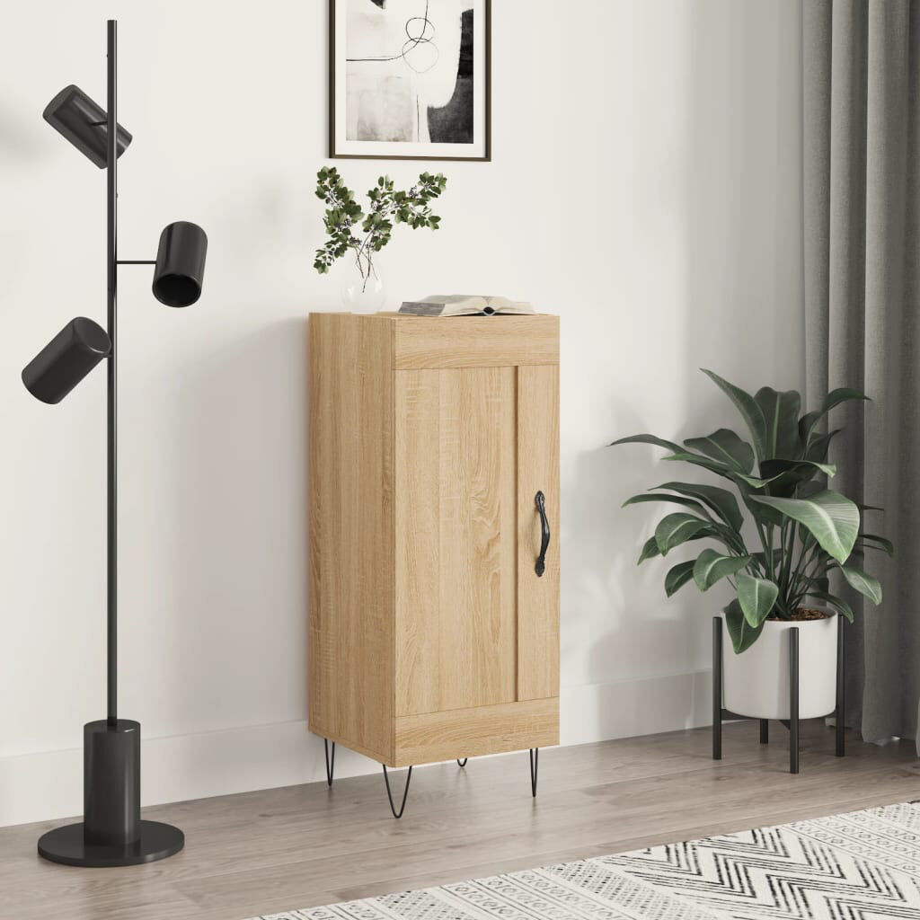 George Oliver Farrelly 34.5cm Sideboard Sonoma oak 90cm H X 34.5cm W X 34cm D