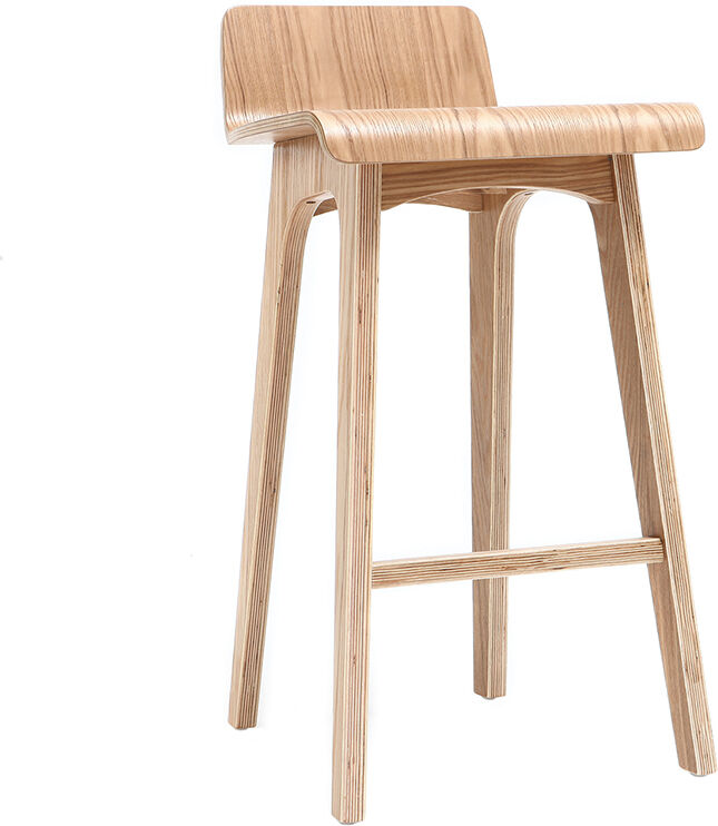 Miliboo Chaise de bar scandinave bois naturel H65 cm BALTIK
