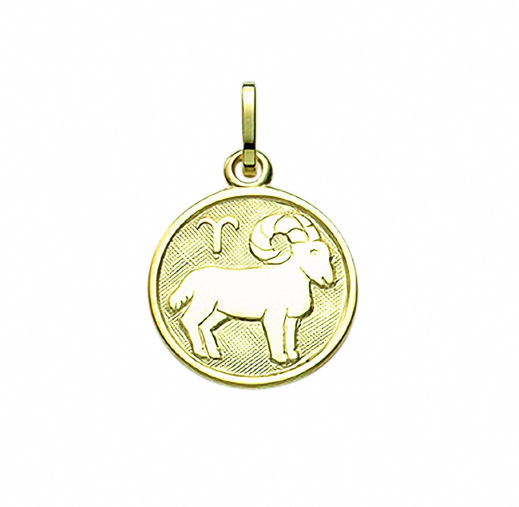 Sternzeichenanhänger ADELIA´S "Sternzeichen Anhänger Widder 333 Gold ( 8K )", gold, Schmuckanhänger, Damen, Widder, Gold, Goldanhänger Widder