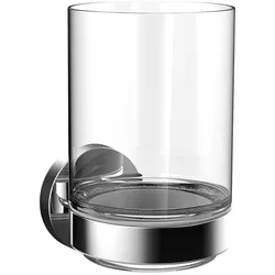 Glashalter emco round, Glasteil satiniert, chrom
