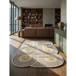 Wollteppich abstrakt Grün 160 x 230 cm - SOAR   Kadima Design