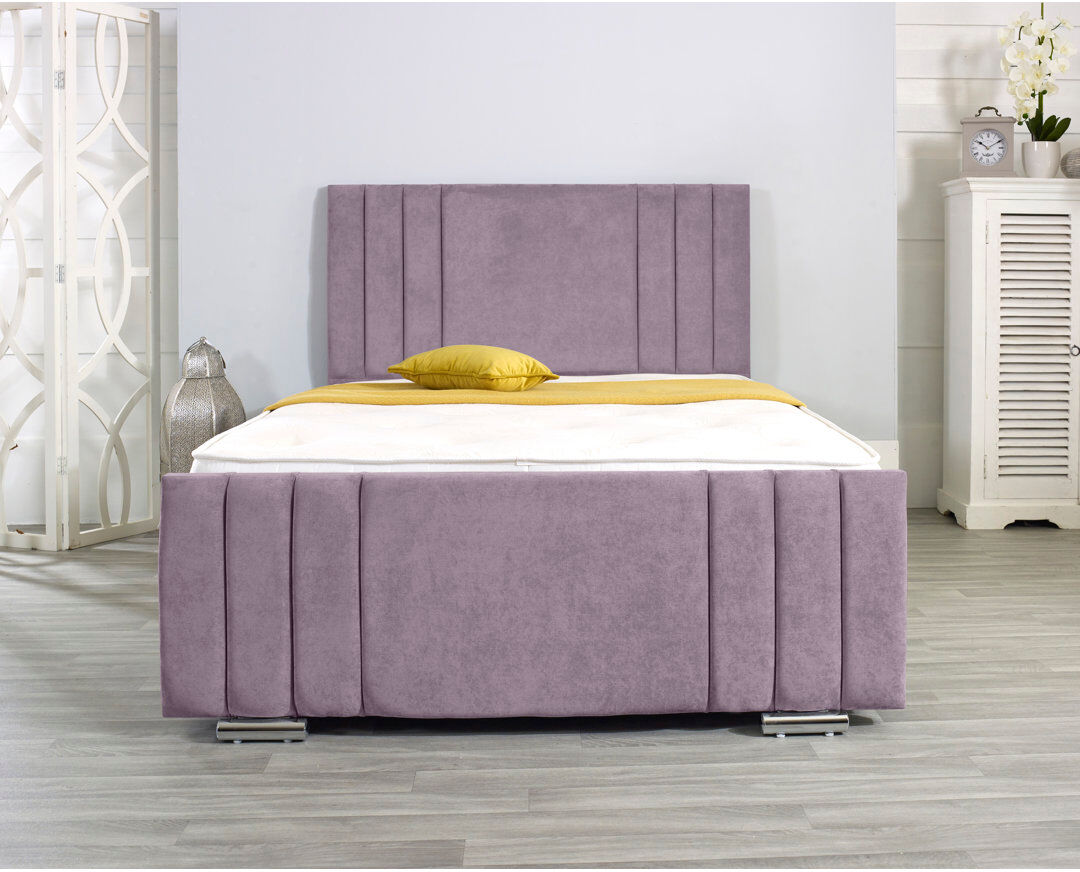 Wayfair Sleep Shirehampton Upholstered Bed Frame Lilac Double (4'6)