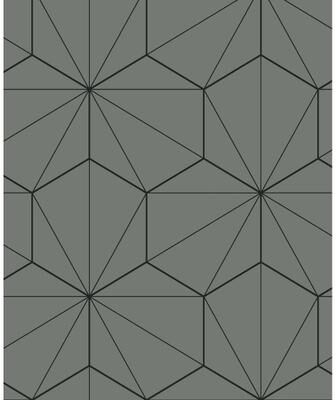 Seabrook Designs Hedron Geometric Non-Woven Unpasted Wallpaper