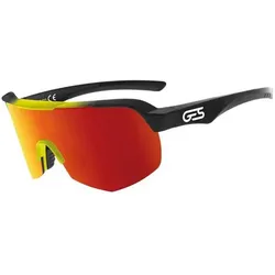 GES, Herren, Sportbrille, Alpha, Rot, Schwarz, Gelb