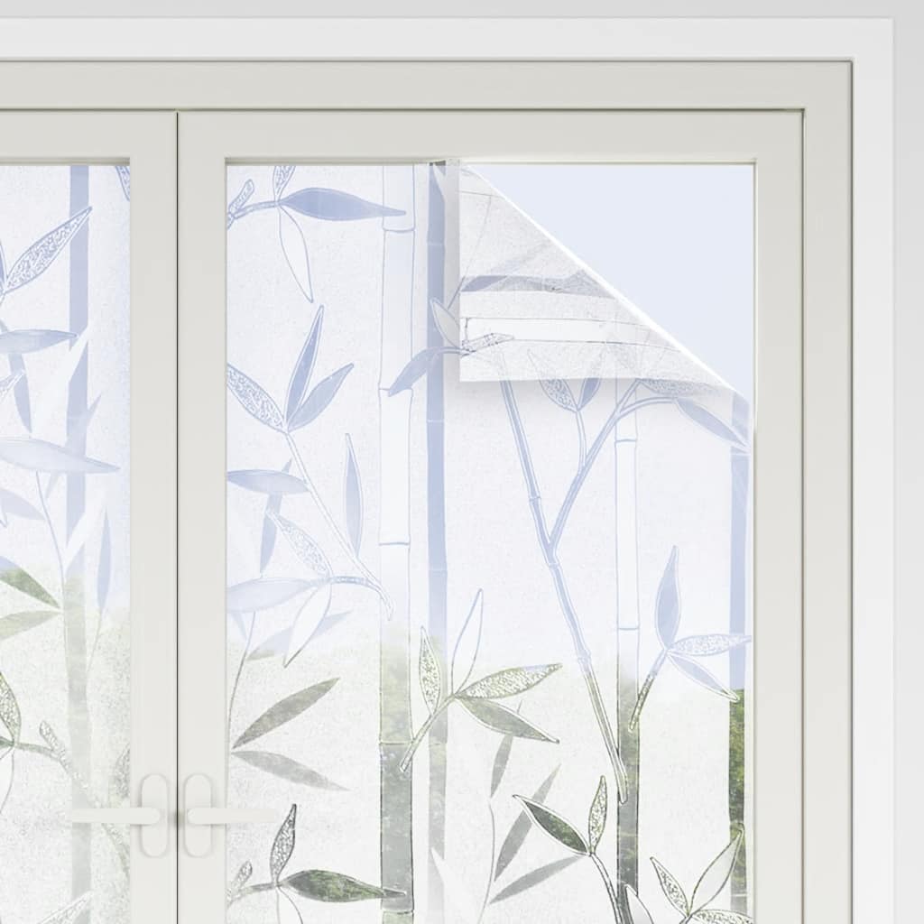 vidaXL Films pour fenêtre 4 pcs dépoli motif de bambou PVC