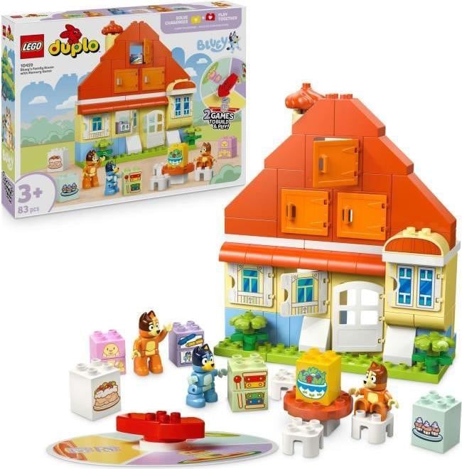 LEGO DUPLO 10459 Bluey's Familiehuis met geheugenspel bouwset voor kinderen vanaf 3 jaar