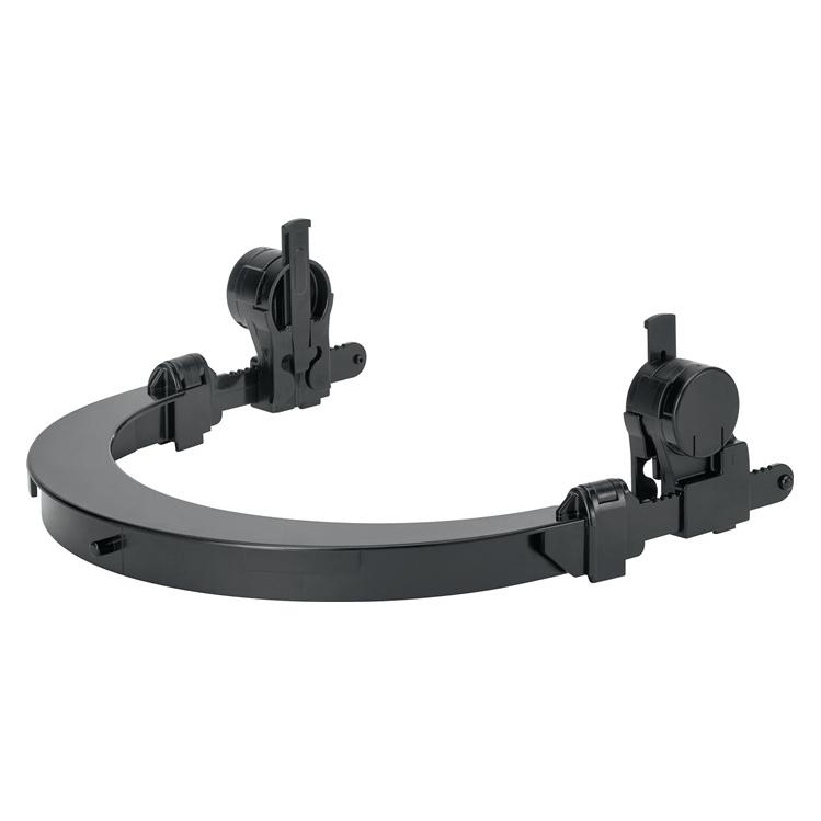Aschua-Uhlen Kunststoffhelmhalterung GFKHH100 mit Einsteckern für Euroslot schwarz Polycarbonat EN 166 (GFKHH100)