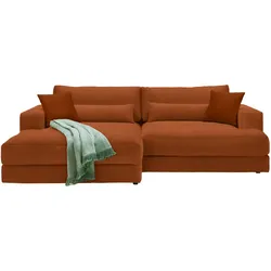 Ecksofa Fabiona links Rostfarben