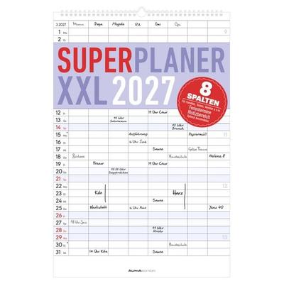 Superplaner XXL 8 Spalten 2027