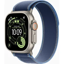 APPLE Watch Ultra 3 GPS + Cellular 49mm Natürliches Titan Case mit Blau/Hellblau Trail Loop - M/L