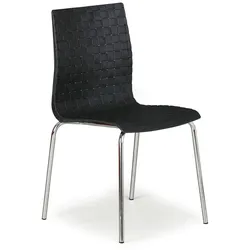 Kunststoff-Esszimmerstuhl MEZZO mit Metallgestell, schwarz