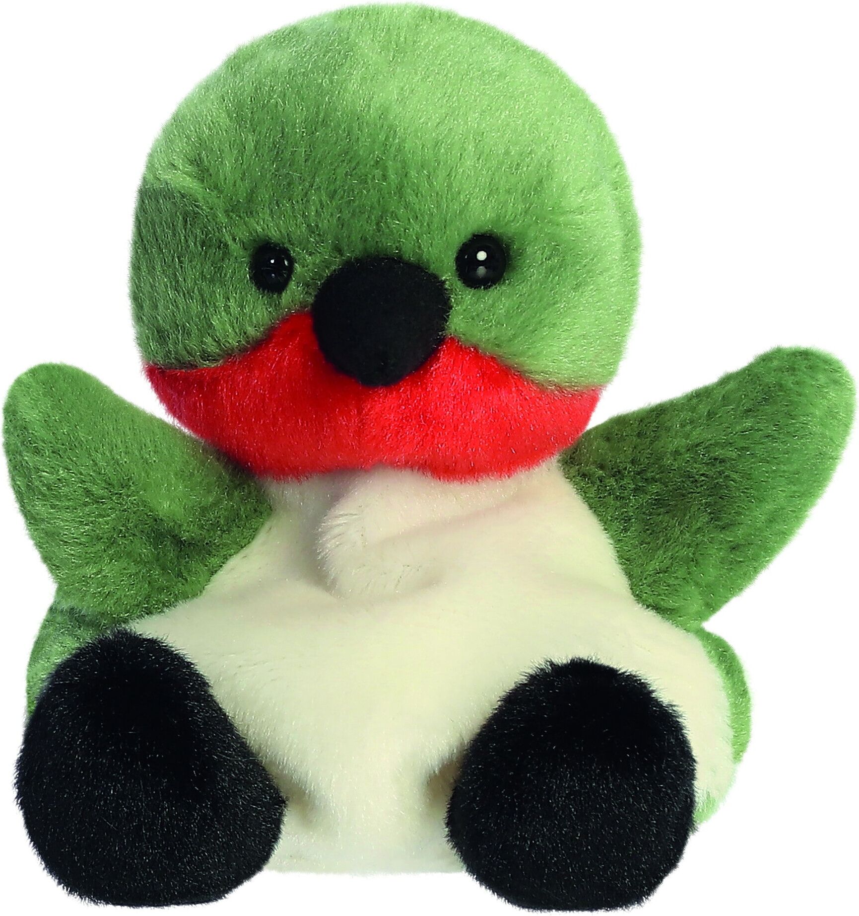 Aurora Palm Pals Hilda Hummingbird 5in Plush Soft Toy, Official Palm Pals Design, 5 in, Green/White/Red/Black