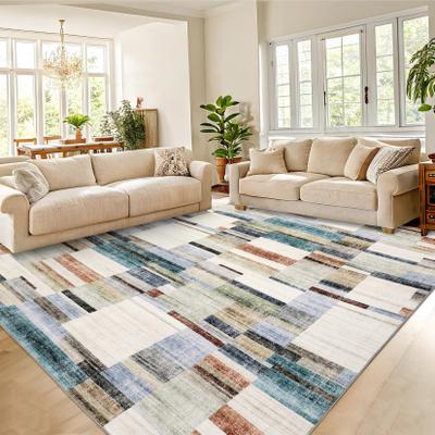 Garvee Patchwork Geo Washable Area Rug