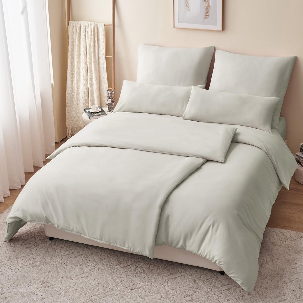 Unyqoos Comfortabele microvezel beddengoedset met ritssluiting en kussenslopen