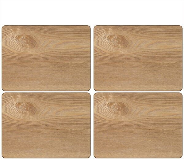 Creative Labs Tops Oak Veneer Pack Of 4 Placemats