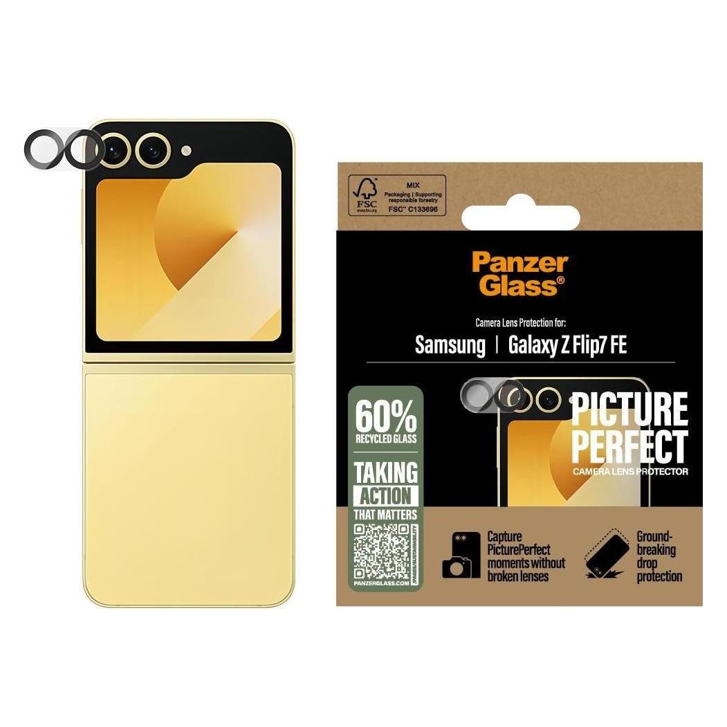 PanzerGlass PicturePerfect Camera Lens Protector Samsung Galaxy Z Flip7 FE (1 Stk., Samsung Galaxy Z Flip7 FE) (PG94511)