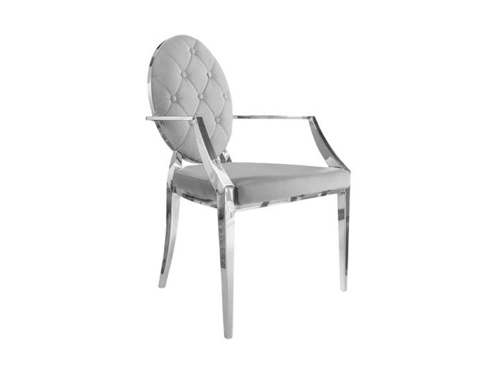 Armlehnstuhl „Modern Barock“ Samt Grau Invicta Interiors