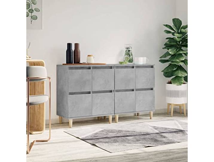 HEFZGDB Klassische Sideboards mit zeitlosem Design zur Aufbewahrung und Präsentation, Sideboards aus Holzwerkstoff mit glatter Oberfläche und viel Stauraum, mit 4 Fächern