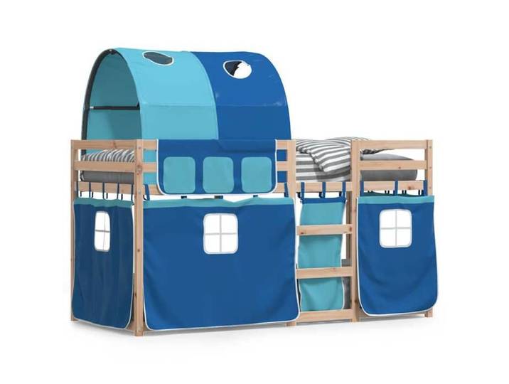 Lit superposé élégant - Lit enfant - - bleu - 90 x 190 cm - pour chambre bea43r212