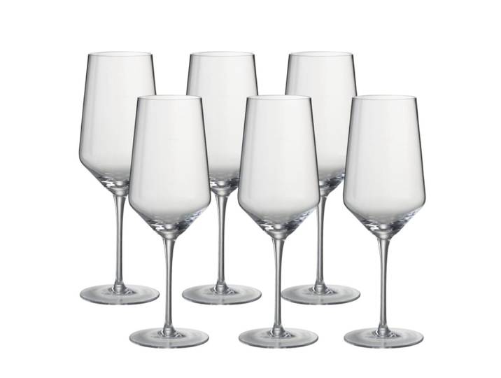 6 verres à vin rouge transparent h24cm