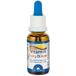 Dr. Jacob's Vitamin D3K2 Öl forte 2000 IE D3+K2 hochdosiert 20 ml