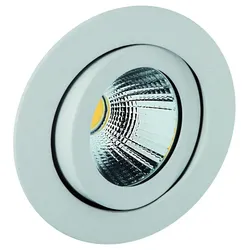 Rutec ALU57341WWOK-M LED-Einbaustrahler schwenk.,rund,350mA,8W, IP20,3000K, weiß