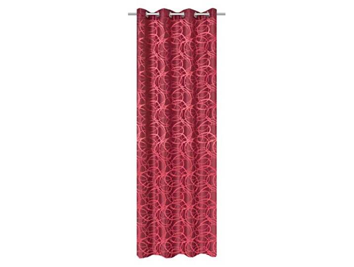 Home fashion Ösenschal Dekostoff Jacquardmusterung, Polyester, Rot, 245 x 140 cm, 1 Einheiten
