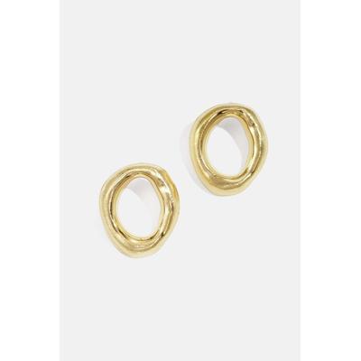 Paar Ohrstecker ADELIA´S "Ohrringe Ohrstecker in unregelmäßiger Form aus Edelstahl", Damen, Gr. Damen, Edelstahl, silber (goldfarben), Ohrringe