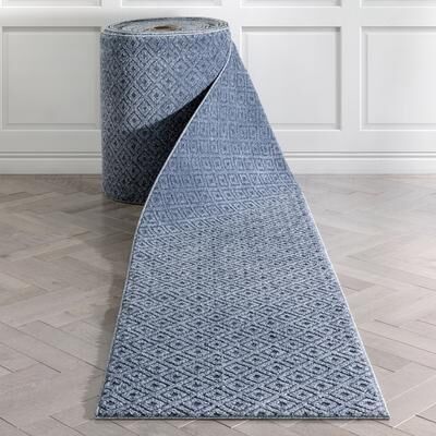 Well Woven Custom Size Runner Malaga Pia Tribal Diamond Hallway Stair Rug