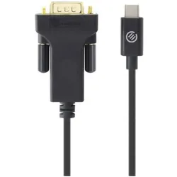 Alogic USB-C to VGA Kabel M/M 2m schwarz (2 m), Videokabel, Schwarz