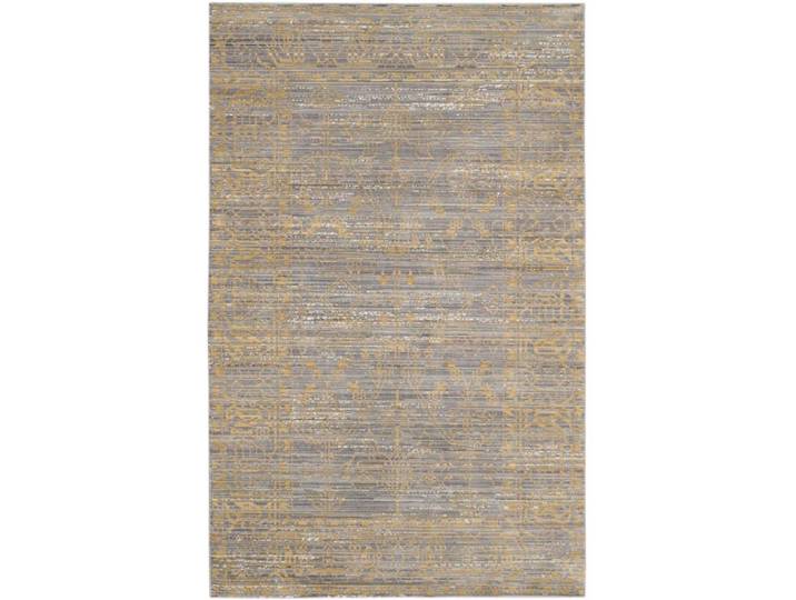 Tapis Artisanat inspiré en Polyester Gris/Or 152 x 244 cm