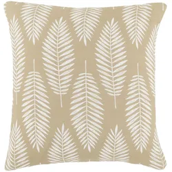 Chic Antique Aix Kissenbezug mit Tropischen Blattmotiv, L50/B50 cm, Beige