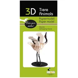 3D Tiere Papiermodell - Kranich