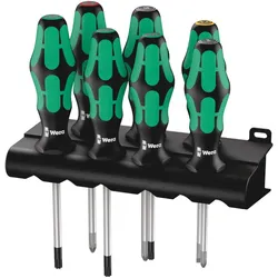 Wera 335/350/367/7 Rack Schraubendrehersatz Kraftform Plus Lasertip + Rack, 7-teilig - 05320540001