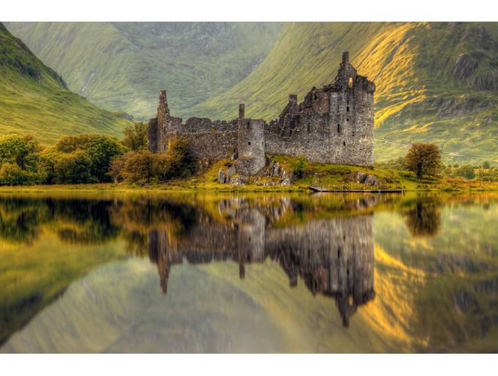 Fototapete PAPERMOON Photo-Art WOJCIECH KRUCZYNSKI, KILCHURN , bunt, B:4,5m L:2,8m, Vlies, Tapeten, Fototapete