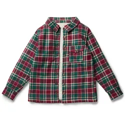 Tchibo - Kinder-Flanelljacke - Kinder - Gr. 98/104 - creme/kariert