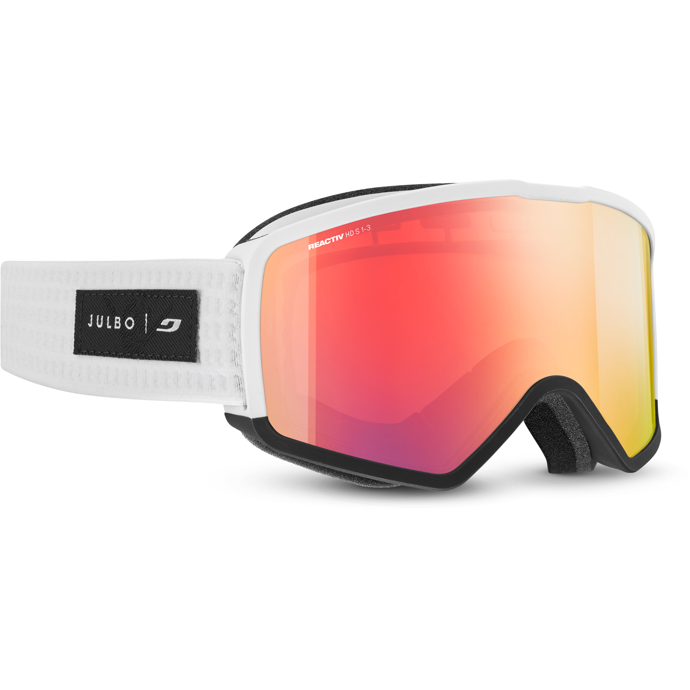 Julbo Banger Reactiv HD 1-3 Skibrille Skibrillen weiß-schwarz zinnoberrot Größe L Skifahren | Skitour