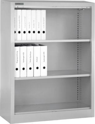 Schäfer Shop Select Regalschrank MS, 3 OH, B 800 x T 400 x H 1215 mm, Stahlblech, Verkehrsweiß