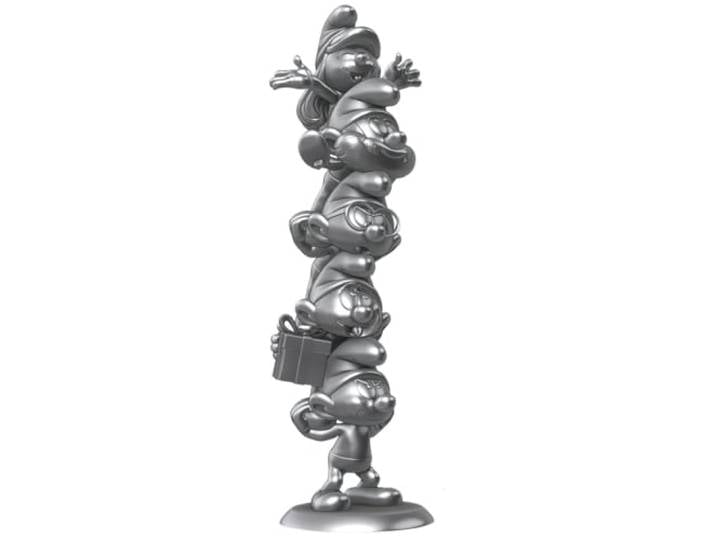 Plastoy Collectoys – Schlümpfe Säule Silber