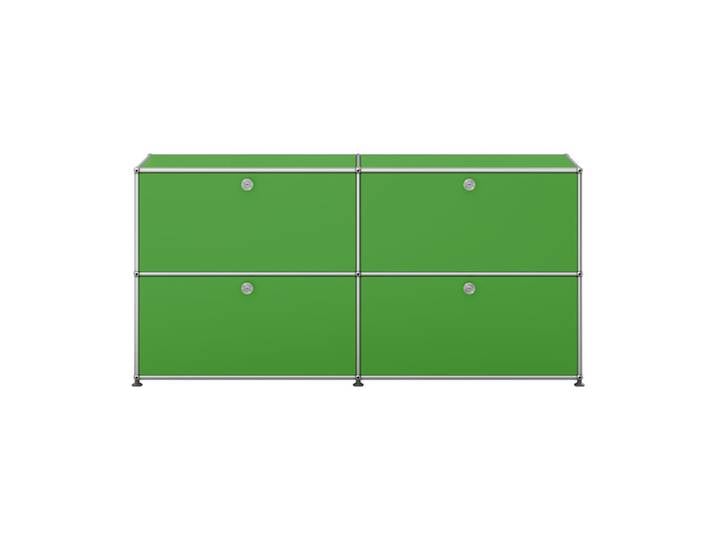 USM Haller Kommode 2-fach breit 4 Klapptüren grün ohne Schloss 153x74x38 cm