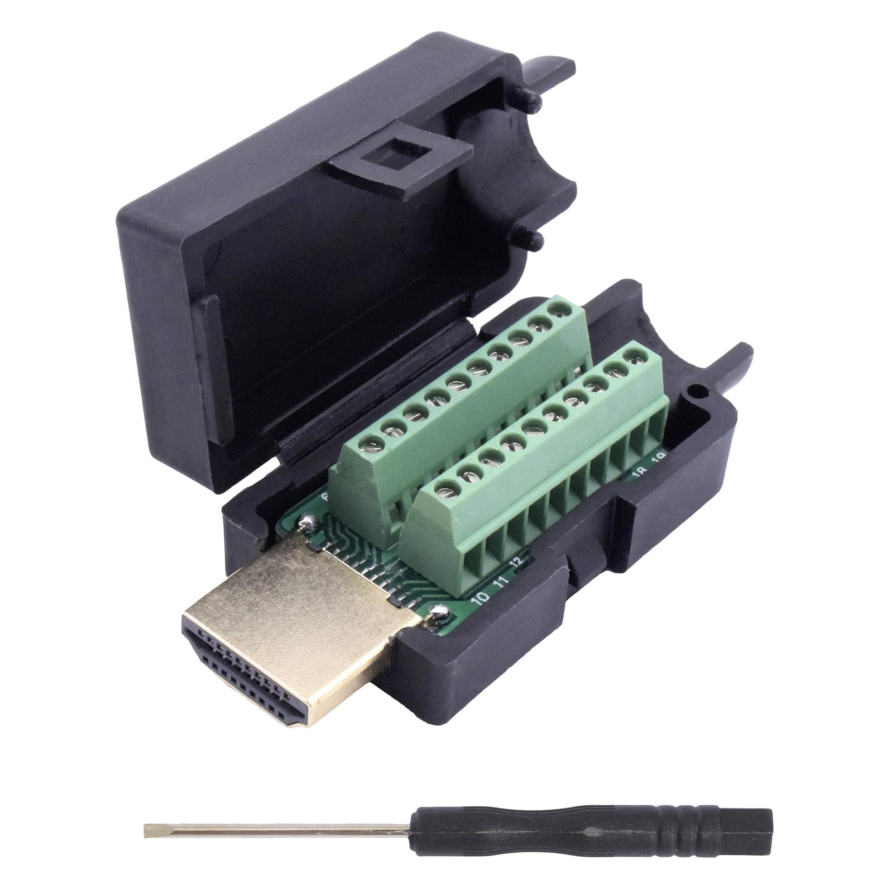 Quadrios 2010C262 HDMI-Steckverbinder Stecker, gerade Polzahl (num): 20 Schwarz (2010C262)