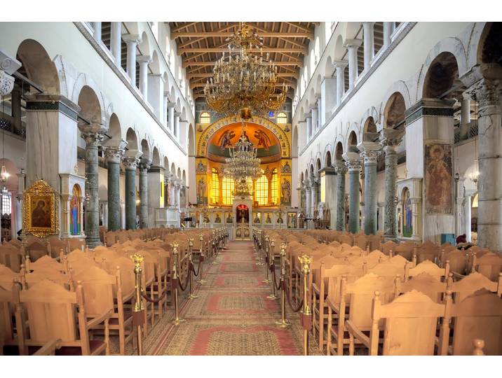 Fototapete PAPERMOON ARCHITEKTUR-ORTHODOXE KIRCHE SALONIKI KATHEDRALE SÄULEN , bunt, B:3m L:2,23m, Vlies, Tapeten, Fototapete